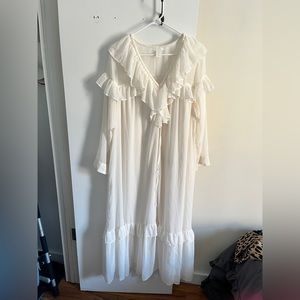 H&M White Midi Dress